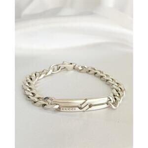 GUCCI Infinity Knot Chain Bracelet 925 Sterling Silver